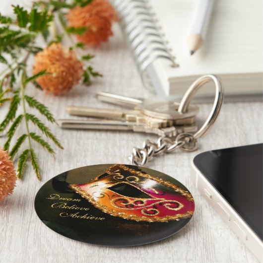 Dream Masquerade Mask Inspirerend Sleutelhanger (Zijkant)