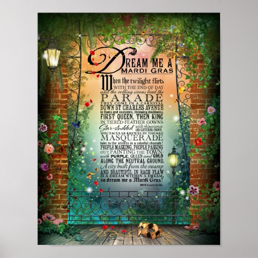 DREAM ME A MARDI GRAS POSTER (Voorkant)