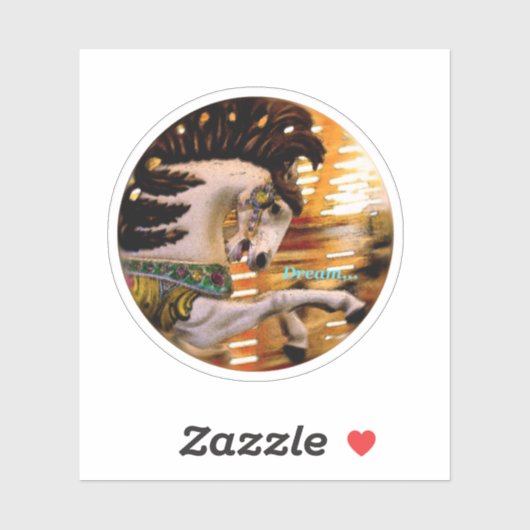 Dream Merry Go Round Horse Sticker (Vel)