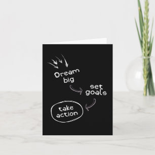 Dream met groot doel actie motivatie citaat kaart