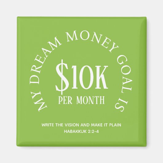  Dream Money Financial Goal Magneet (Voorkant)