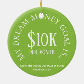  Dream Money Financieel Doel Visie Keramisch Ornament (Achterkant)