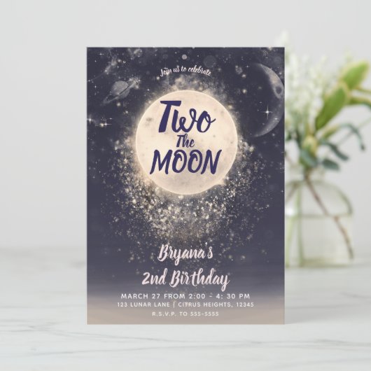 Dream Moon Magic Cosmic 2e Twee de verjaardag van  Kaart (Staand voorkant)
