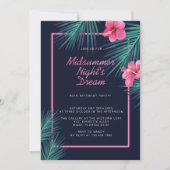 Dream Neon Tropical Birthday, midden zomernacht Kaart (Voorkant)