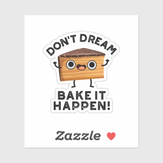 Dream niet dat het een grappige Cake Pun is. Sticker (Vel)