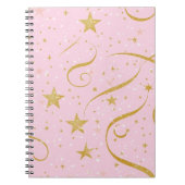 Dream Notes – Pink & Gold Star Notitieboek (Voorkant)