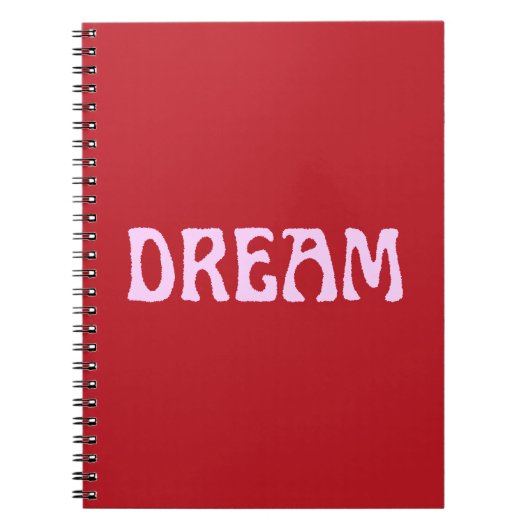 Dream Notitieboek in rood en roze (Voorkant)