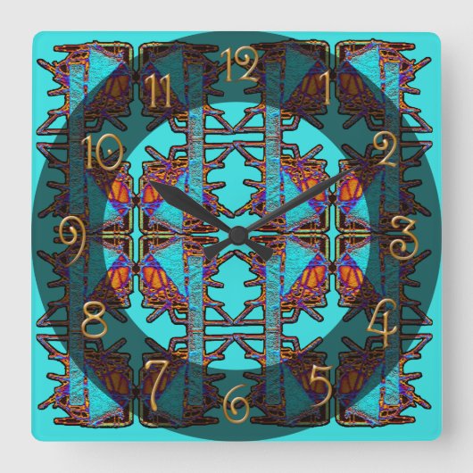 Dream of Butterflies Emblem Vierkante Klok (Voorkant)