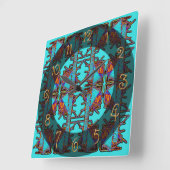 Dream of Butterflies Emblem Vierkante Klok (Hoek)