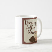Dream of Coffee Beans Cute Java Illustration Koffiemok (Voorkant rechts)