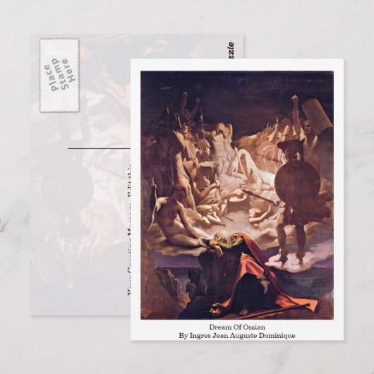 Dream of Ossian van Ingres Jean Auguste Dominique Briefkaart (Voorkant / Achterkant)