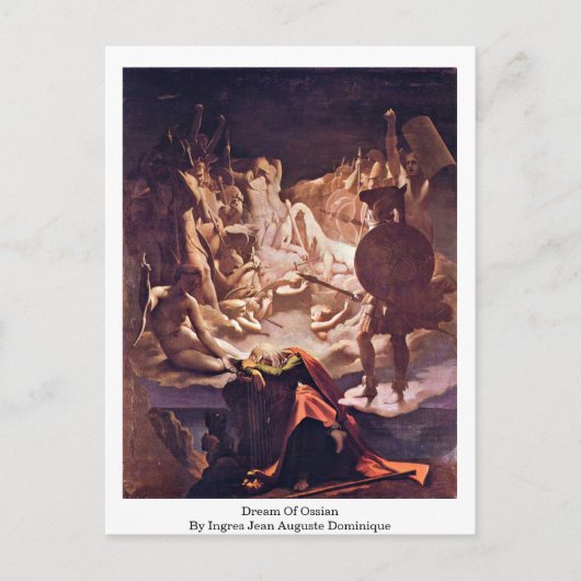 Dream of Ossian van Ingres Jean Auguste Dominique Briefkaart (Voorkant)