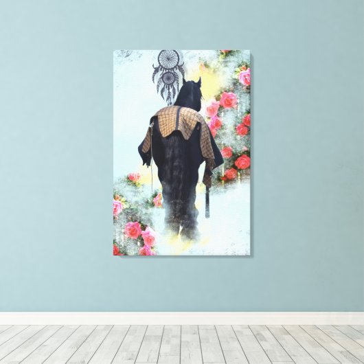 Dream of Rozen - omcirkeld Canvas (Insitu (Houten vloer))