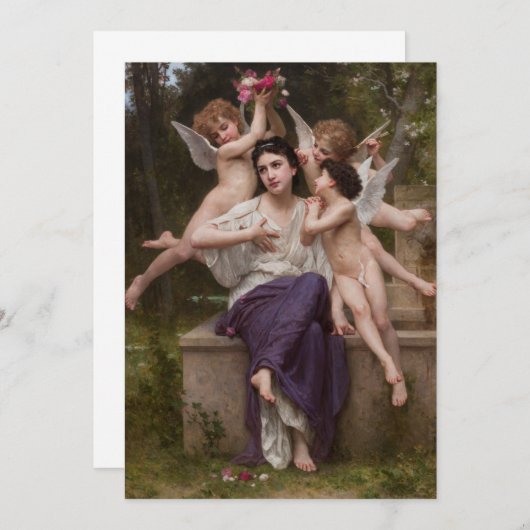 Dream of Spring, Rêve de Printemps van Bouguereau (Voorkant / Achterkant)