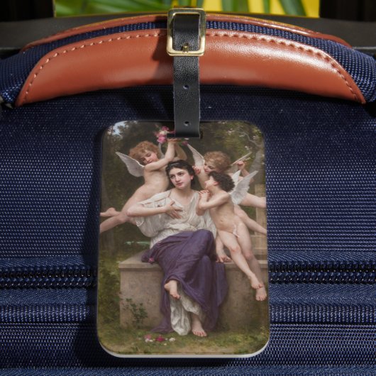 Dream of Spring, Rêve de Printemps van Bouguereau Bagagelabel (Voorkant Insitu 2)