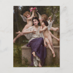 Dream of Spring, Rêve de Printemps van Bouguereau Briefkaart