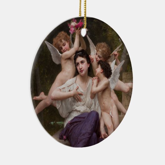 Dream of Spring, Rêve de Printemps van Bouguereau Keramisch Ornament (Rechts)