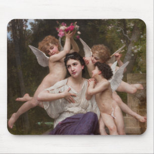 Dream of Spring, Rêve de Printemps van Bouguereau Muismat
