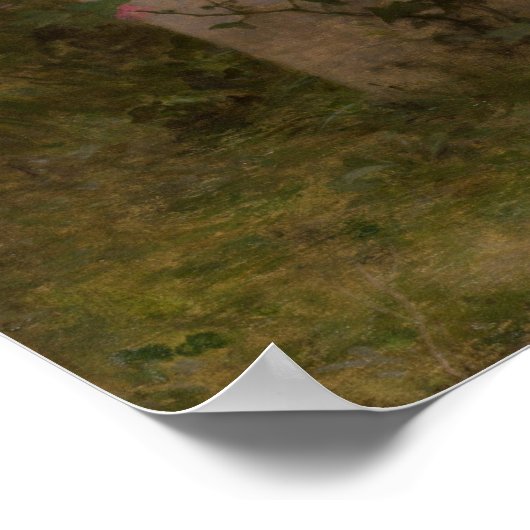 Dream of Spring, Rêve de Printemps van Bouguereau Poster (Hoek)