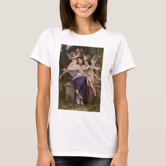 Dream of Spring, Rêve de Printemps van Bouguereau T-shirt (Voorkant)