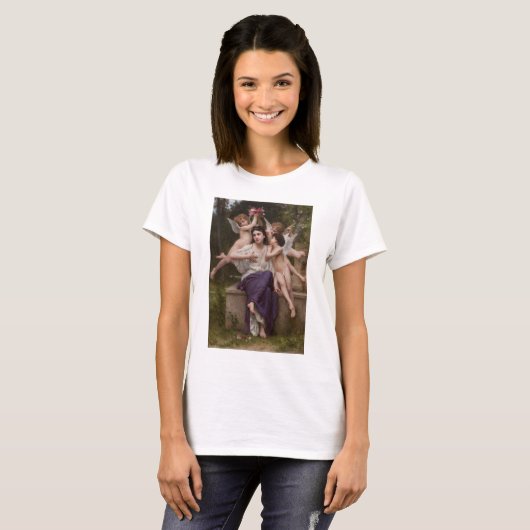 Dream of Spring, Rêve de Printemps van Bouguereau T-shirt (Voorkant volledig)