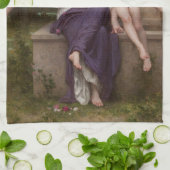 Dream of Spring, Rêve de Printemps van Bouguereau Theedoek (Gevouwen)
