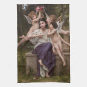 Dream of Spring, Rêve de Printemps van Bouguereau Theedoek (Verticaal)