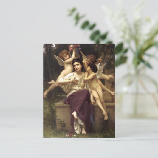 Dream of Spring van William-Adolphe Bouguereau Briefkaart (Staand voorkant)