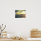 Dream of Sunrise Surfer and Flying Bird Photo Poster (Keuken)