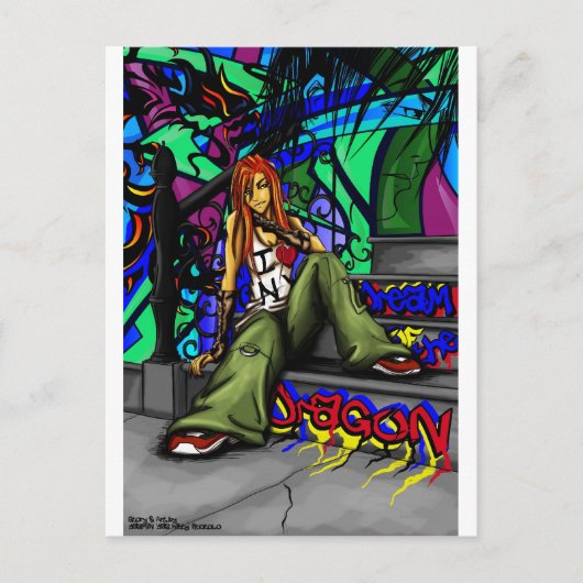 'Dream of the Dragon'-Briefkaart Briefkaart (Voorkant)