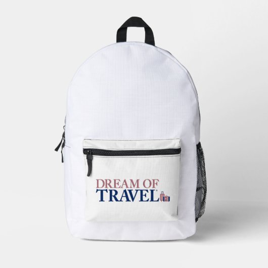Dream of Travel ® Backpack (Luggage Collection) Bedrukte Rugzak (Voorkant)