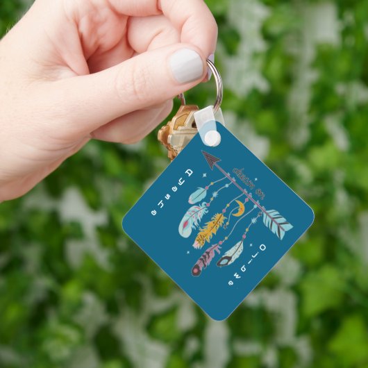 Dream On Boho Tribal Native Custom Tribe/Name Sleutelhanger (Hand)