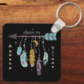 Dream On Boho Tribal Native Custom Tribe/Name Sleutelhanger (Achterkant)