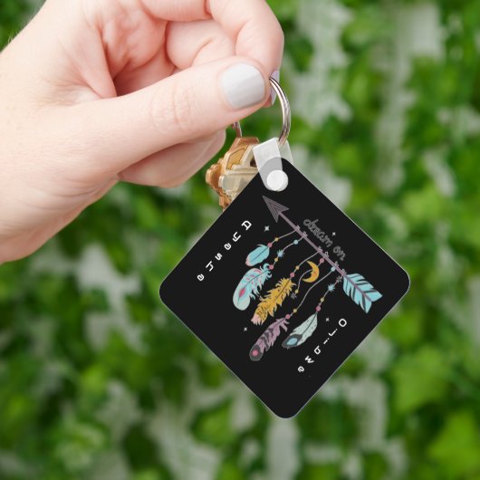 Dream On Boho Tribal Native Custom Tribe/Name Sleutelhanger (Hand)