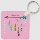 Dream On Boho Tribal Native Custom Tribe/Name Sleutelhanger (Achterkant)