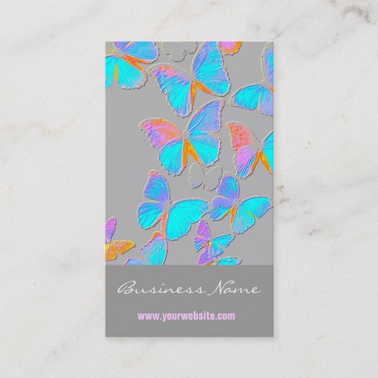 Dream on/Embossed-like Butterflies Visitekaartje (Voorkant)