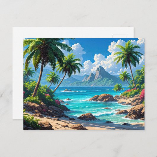 Dream On, Tropical Paradise, Briefkaart (Voorkant / Achterkant)