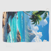 Dream On, Tropical Paradise, Golfhanddoek (Horizontaal)