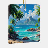 Dream On, Tropical Paradise, Keramisch Ornament (Rechts)