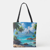Dream On, Tropical Paradise, Tote Bag (Achterkant)