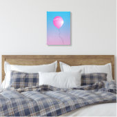 Dream op Quote Pink ballon in sky inspirerend Canvas Afdruk (Insitu (Slaapkamer))