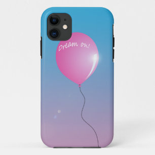 Dream op Quote Pink ballon in sky inspirerend Case-Mate iPhone Case