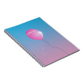 Dream op Quote Pink ballon in sky inspirerend Notitieboek (Rechterzijde)