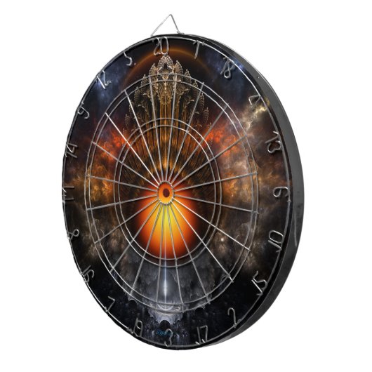 Dream Orb Fractal Art Dart Board Dartbord (Voorkant Rechts)