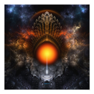 Dream Orb Fractal Art Foto Uitbreiding Afdruk