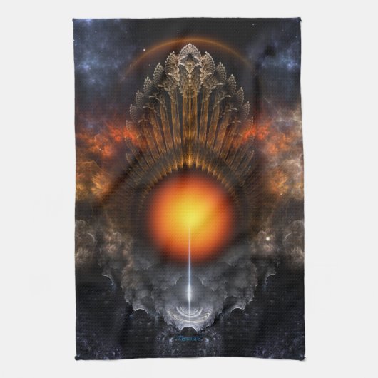 Dream Orb Fractal Art Kitchen Towel Theedoek (Verticaal)