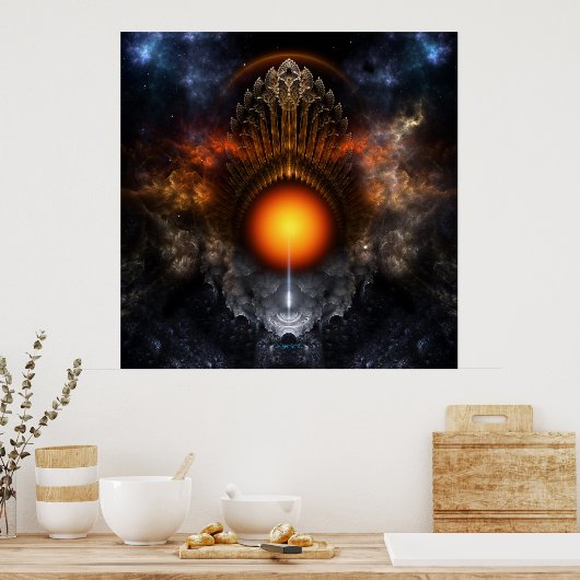 Dream Orb Fractal Art Poster (Keuken)