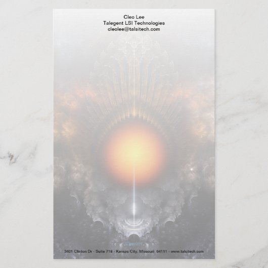 Dream Orb Fractal Art Stationery Briefpapier (Voorkant)