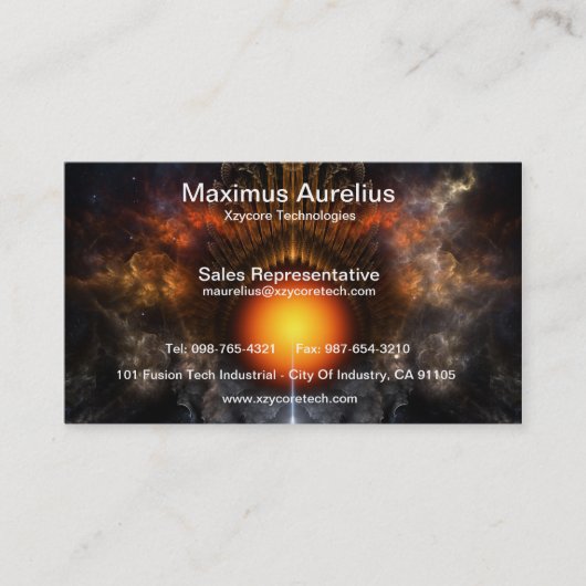 Dream Orb Fractal Art Visitekaartje (Voorkant)