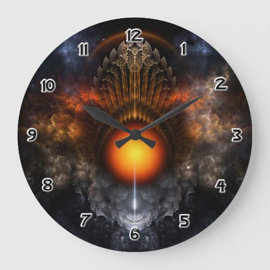 Dream Orb Fractal Art Wall klok (Voorkant)